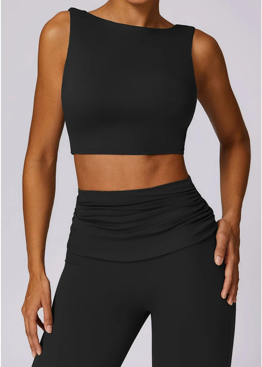 Black Crop Top Frontside#color_black