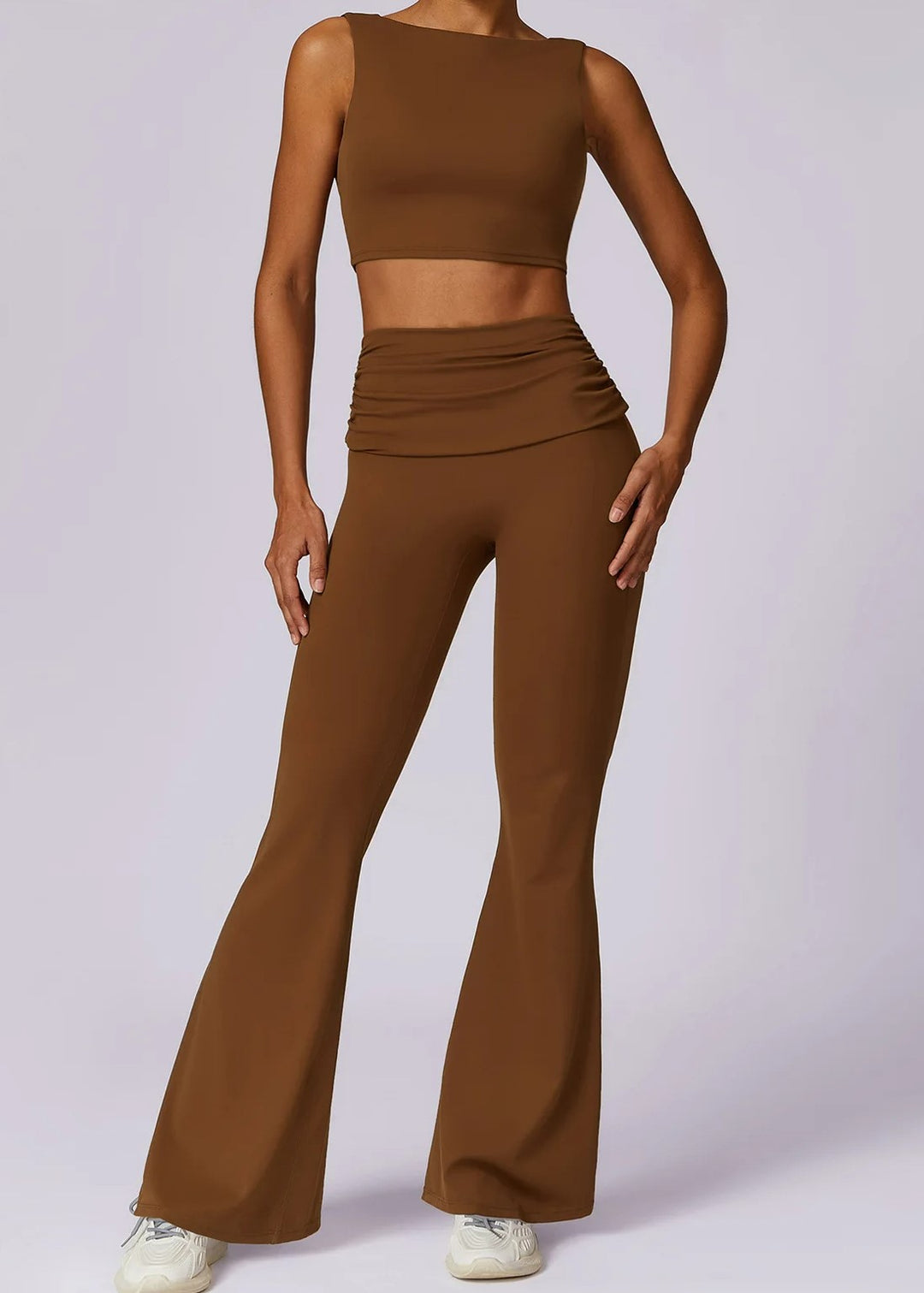 Brown Crop Top Frontside#color_chocolate