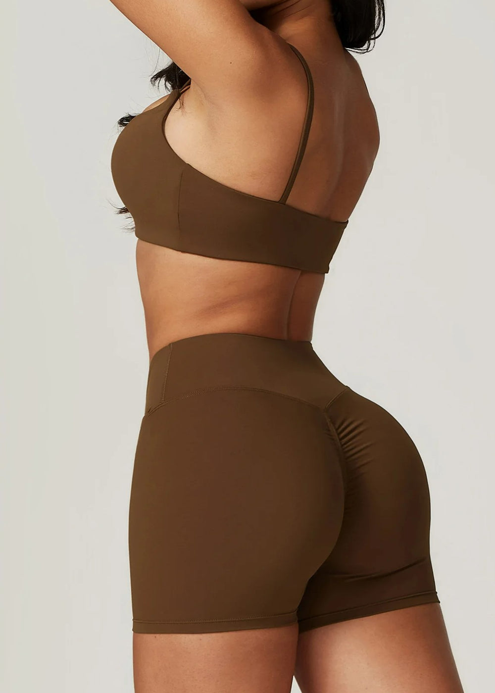 Brown Sports Bra Backside#color_chocolate