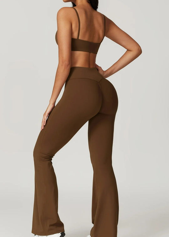 Brown Sports Bra Backside#color_chocolate