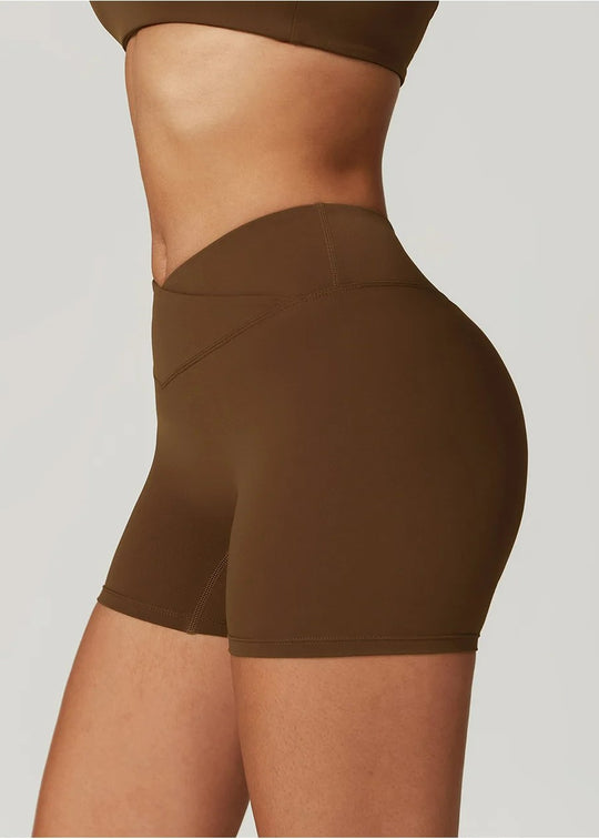 Brown Shorts Sideview#color_chocolate