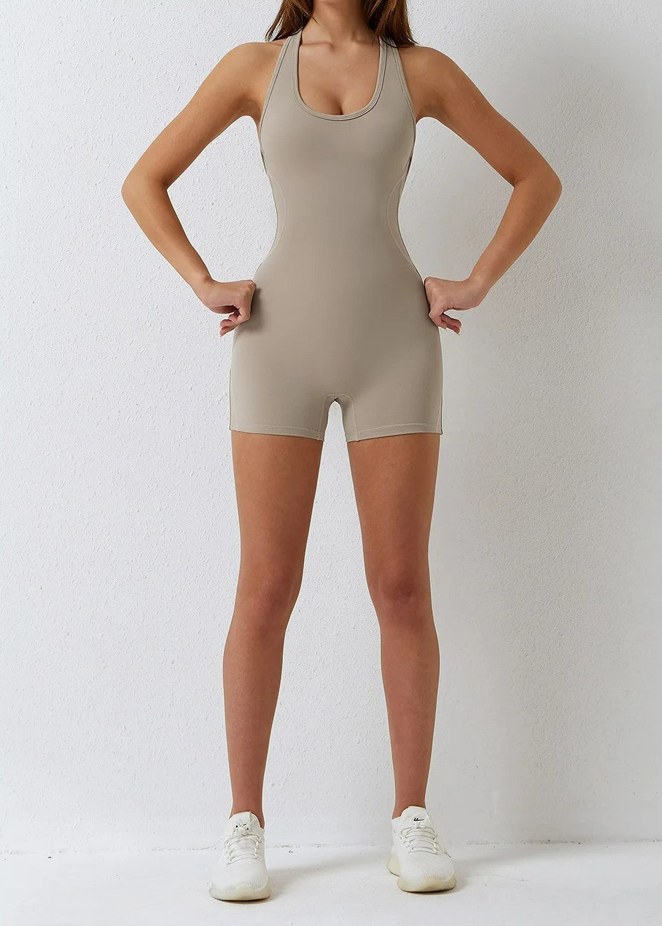 Beige Romper Frontside#color_sand