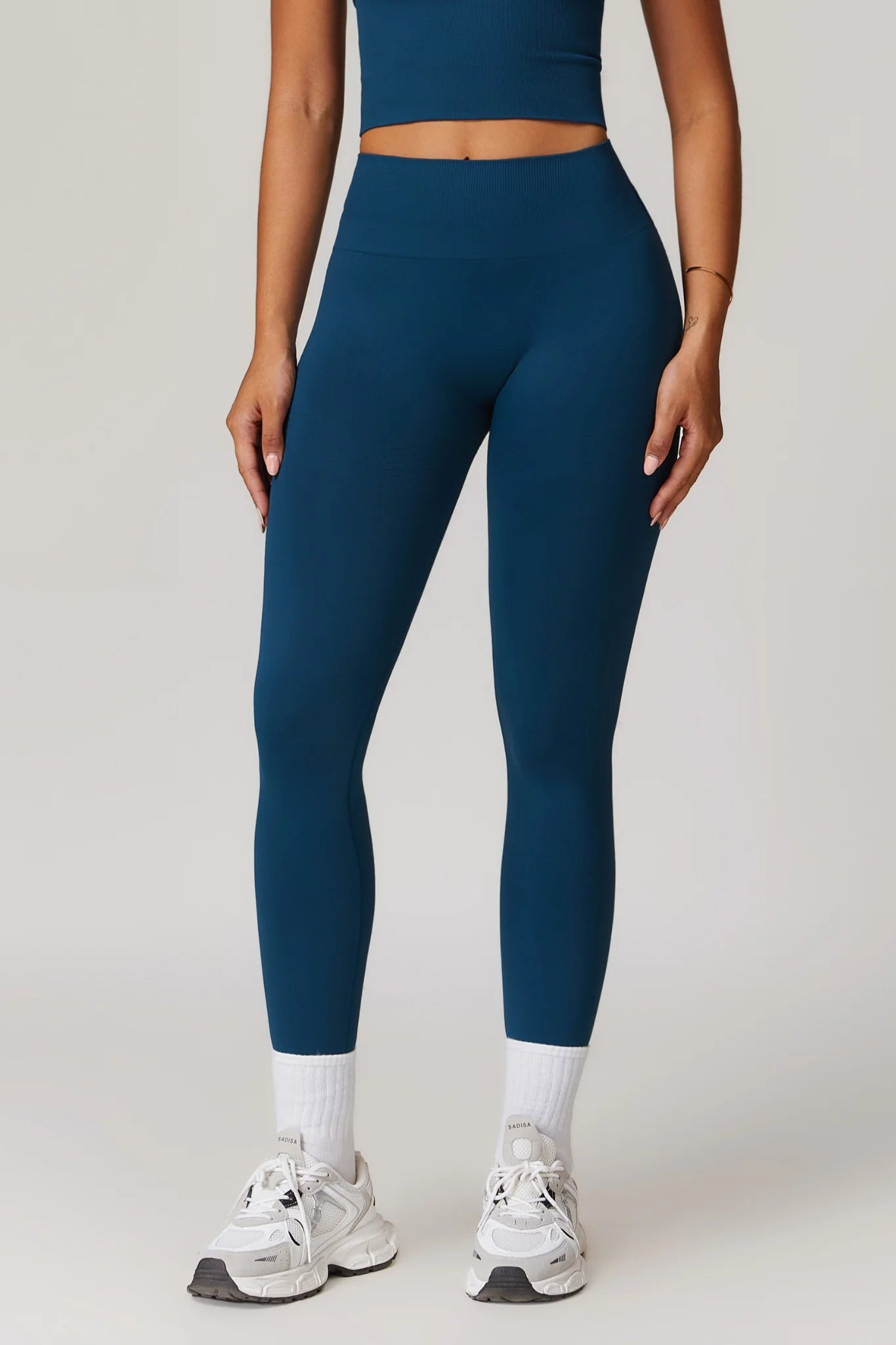 Chloe Halterneck Top & Leggings Set - Royal Blue
