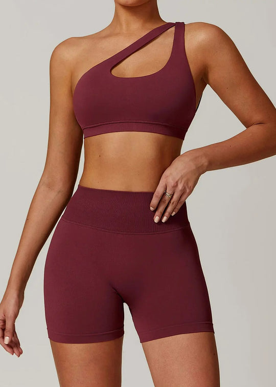 Red Sports Bra Frontside#color_burgundy