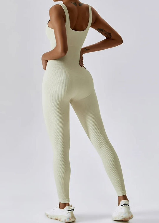 White Jumpsuit Backside#color_cream