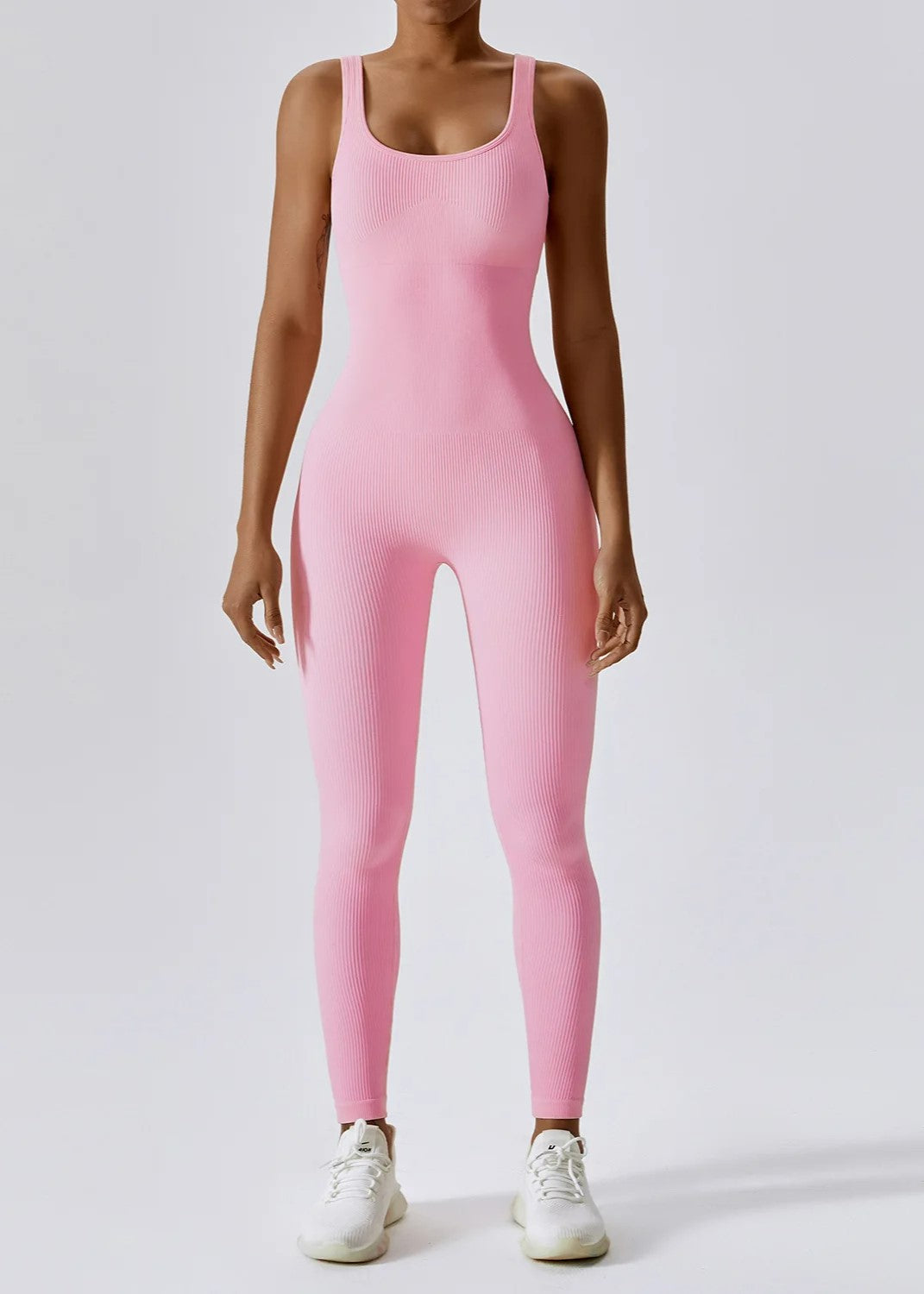 Pink Jumpsuit Frontside#color_baby-pink