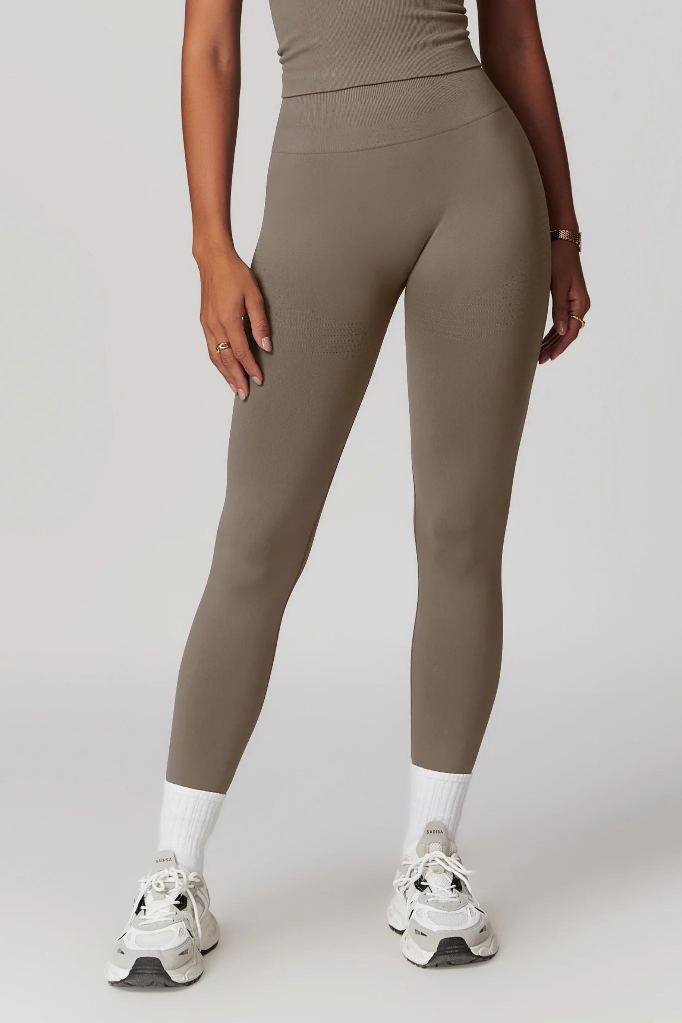 Chloe Racer Top & Leggings Set - Sand