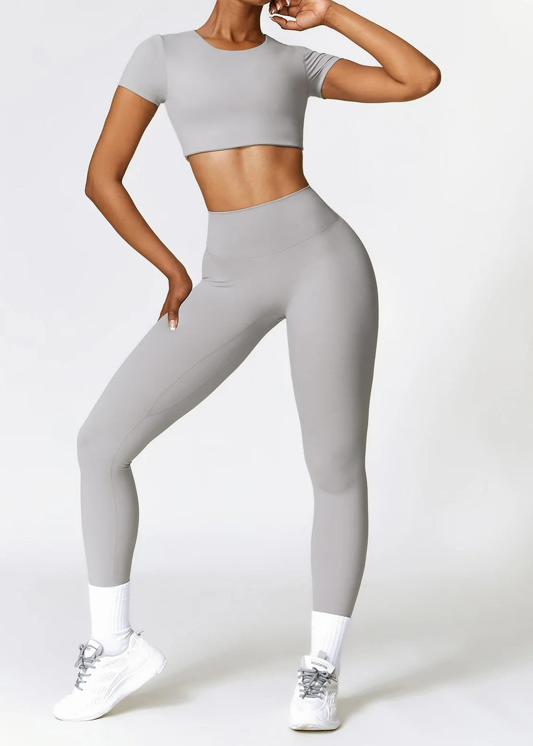 Gray Leggings Frontside#color_steel-gray