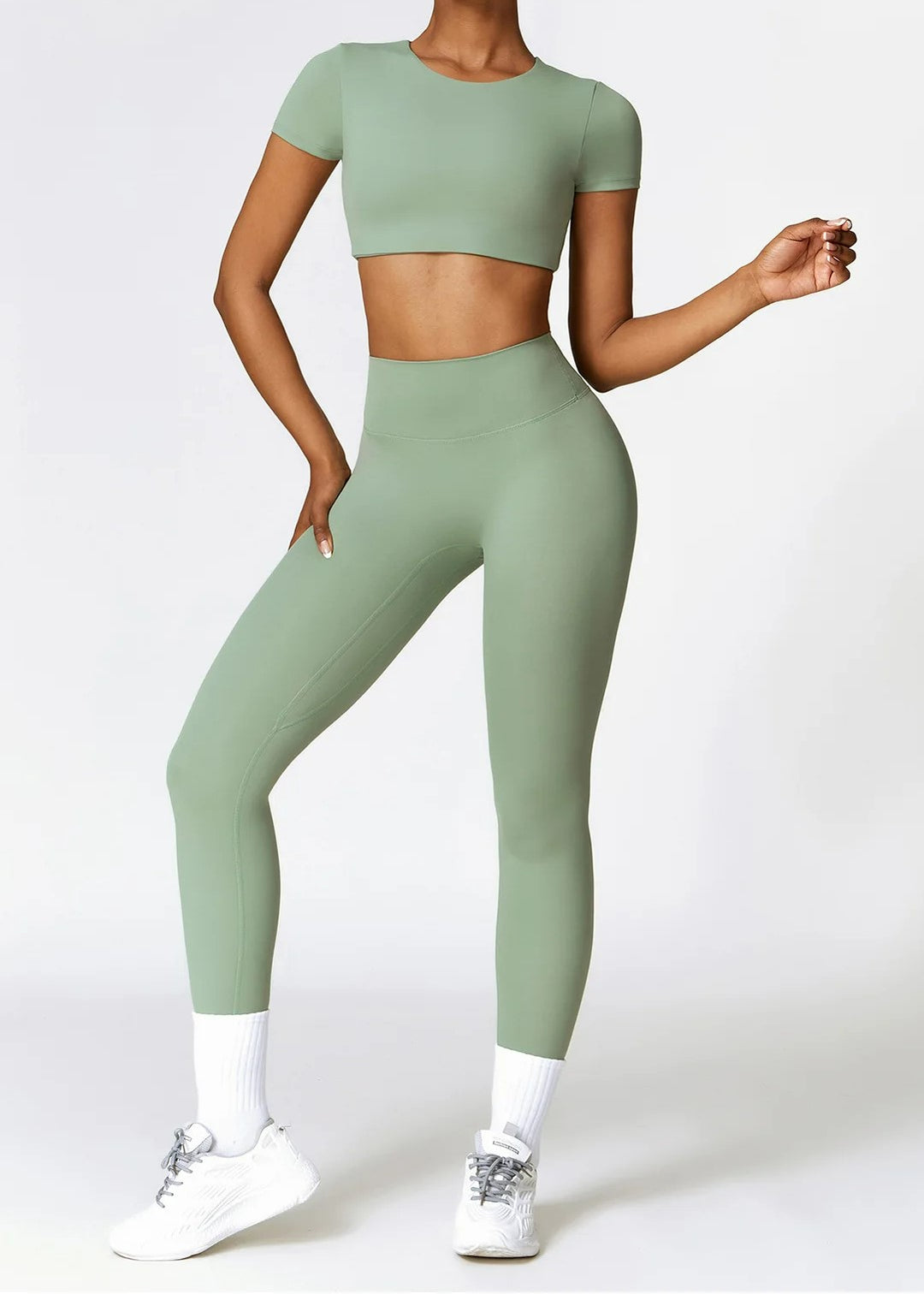 Green Leggings Frontside#color_sage