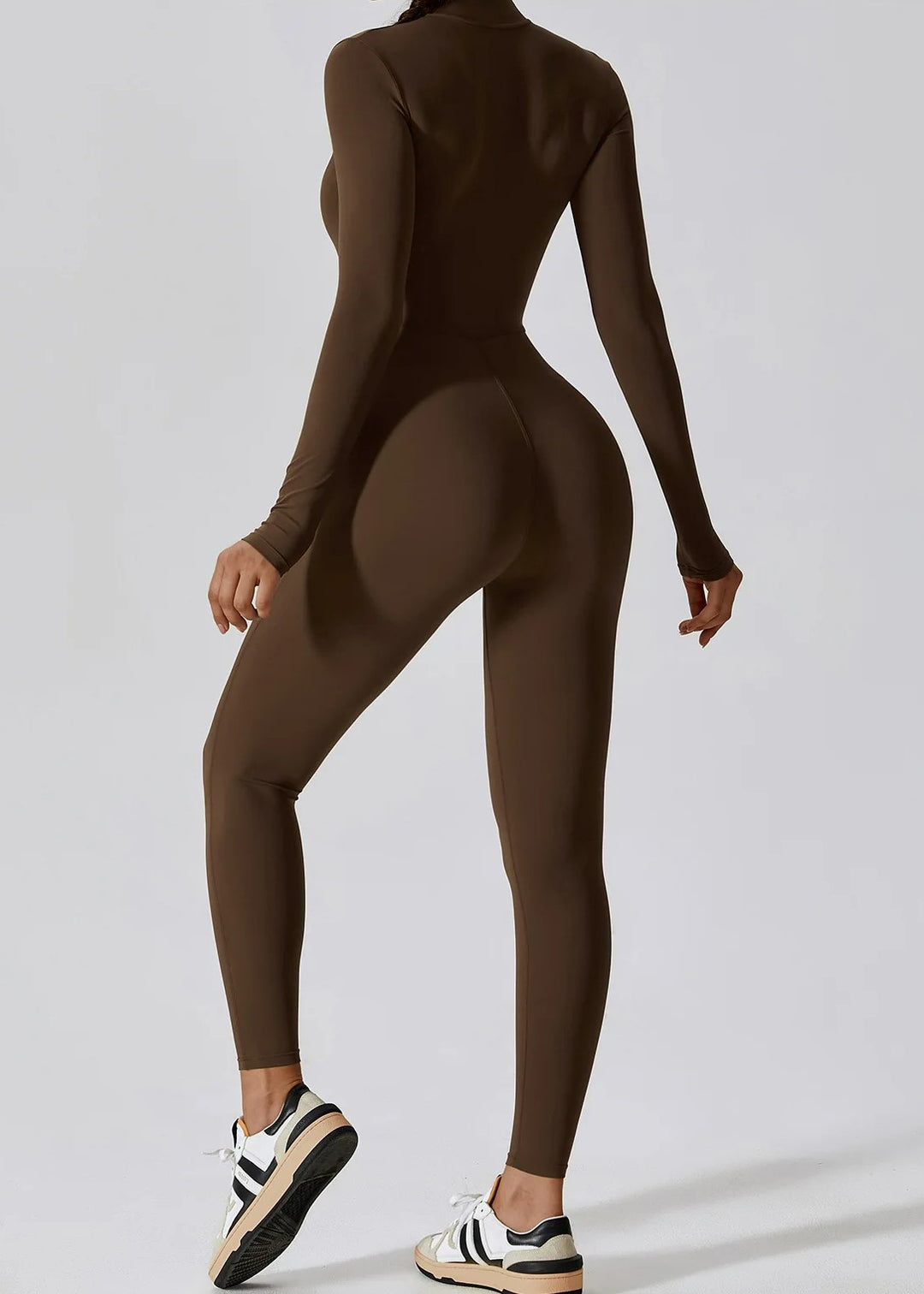 Brown Jumpsuit Backside#color_coffee