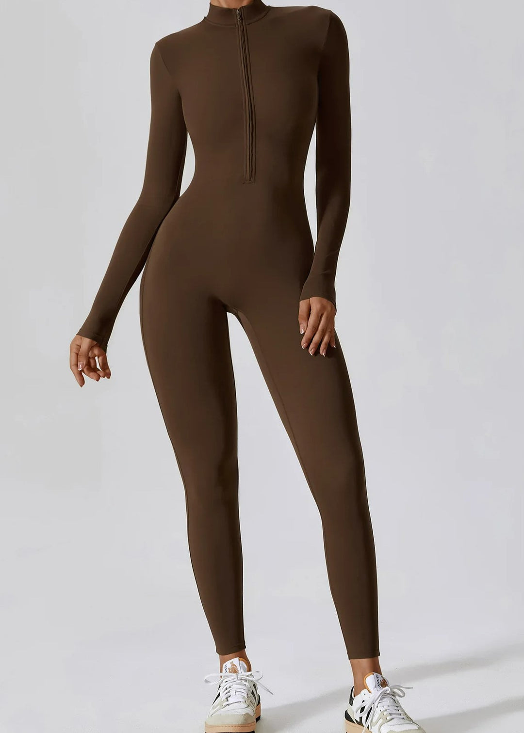 Brown Jumpsuit Frontside#color_coffee