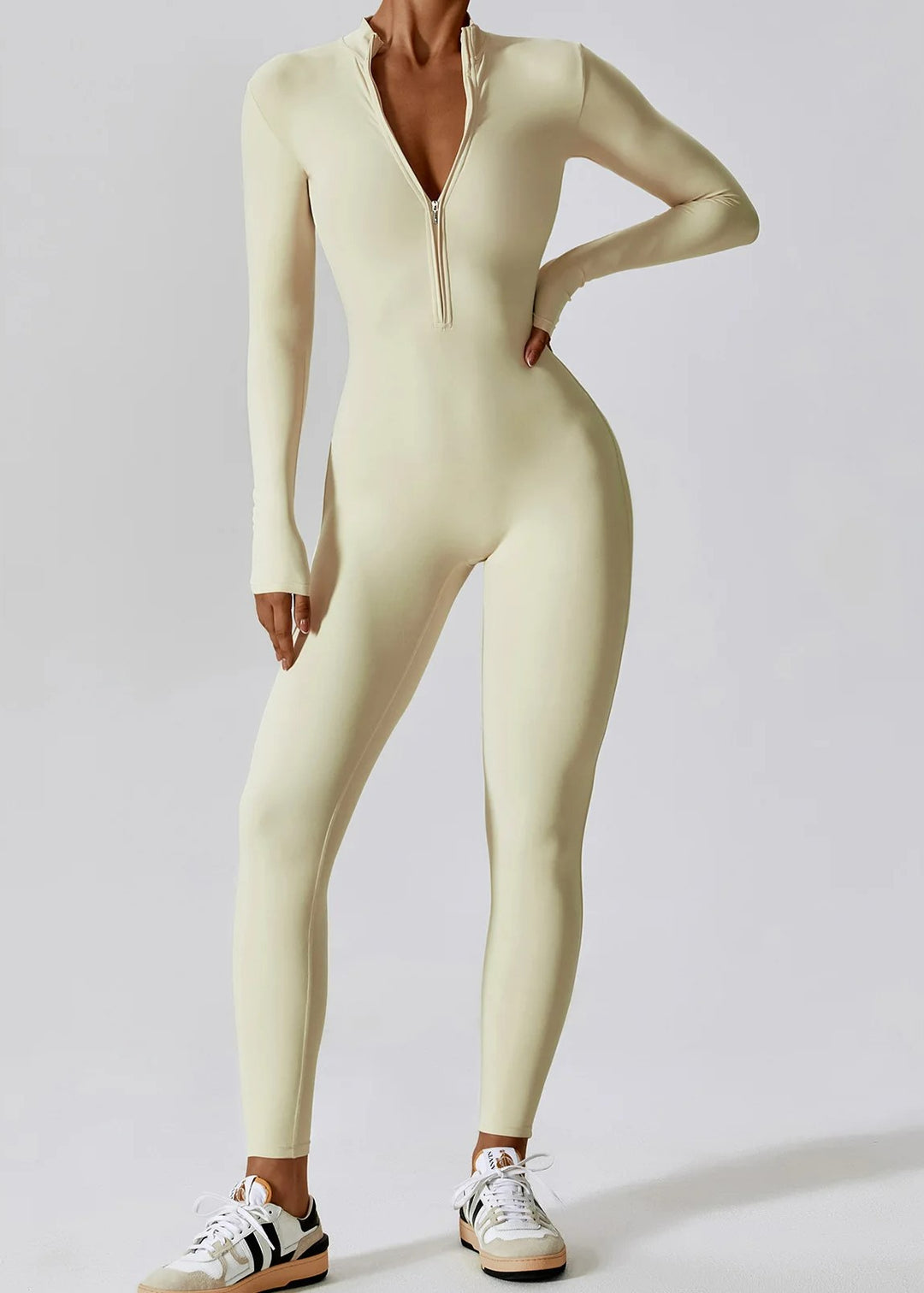 White Jumpsuit Frontside#color_cream