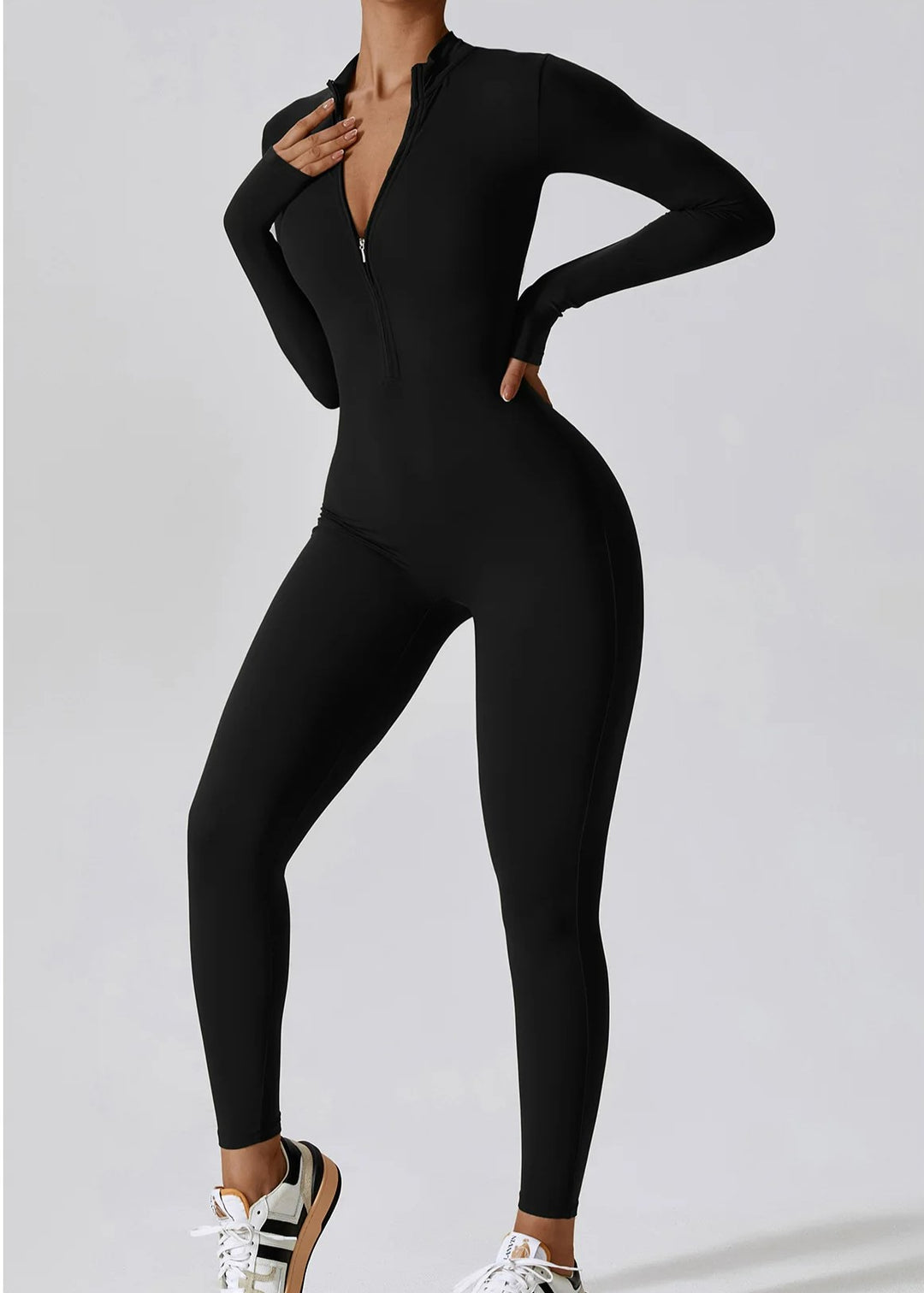 Black Jumpsuit Frontside#color_black