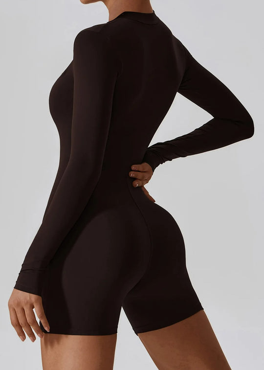 Brown Romper Backside#color_dark-chocolate