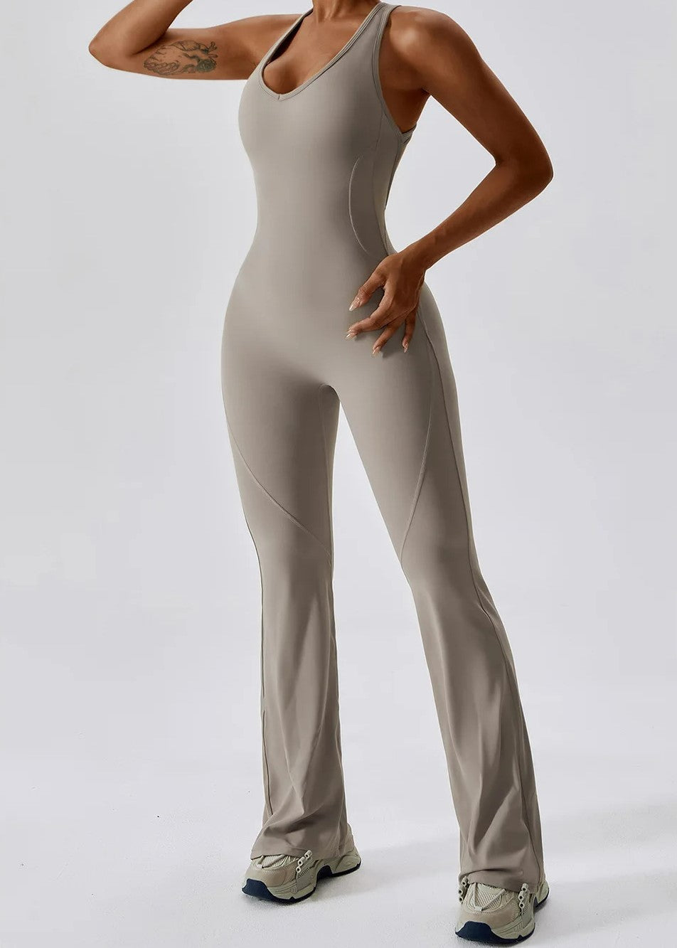 Beige Jumpsuit Frontside#color_sand