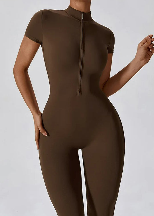 Brown Jumpsuit Frontside#color_coffee