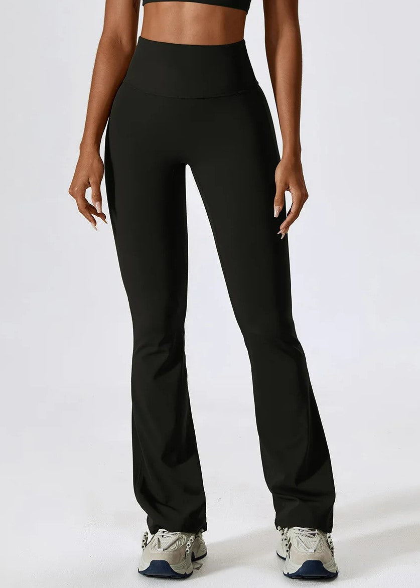 Black Flared Leggings Frontside#color_black