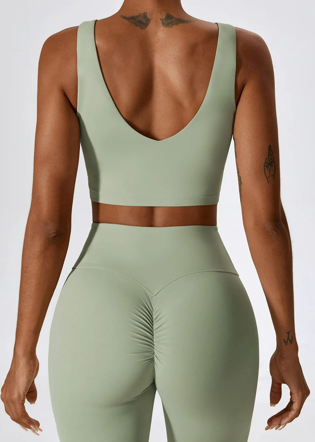 Green Sports Bra Backside#color_sage