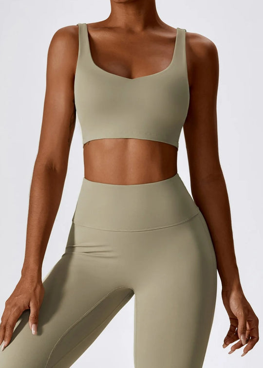 Beige Sports Bra Frontside#color_sand