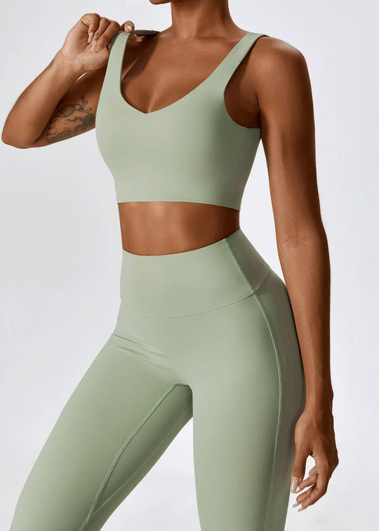 Green Sports Bra Frontside#color_sage