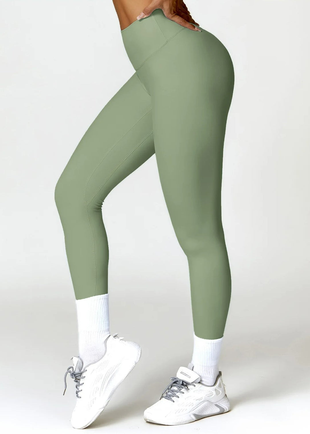 Green Leggings Sideview#color_sage