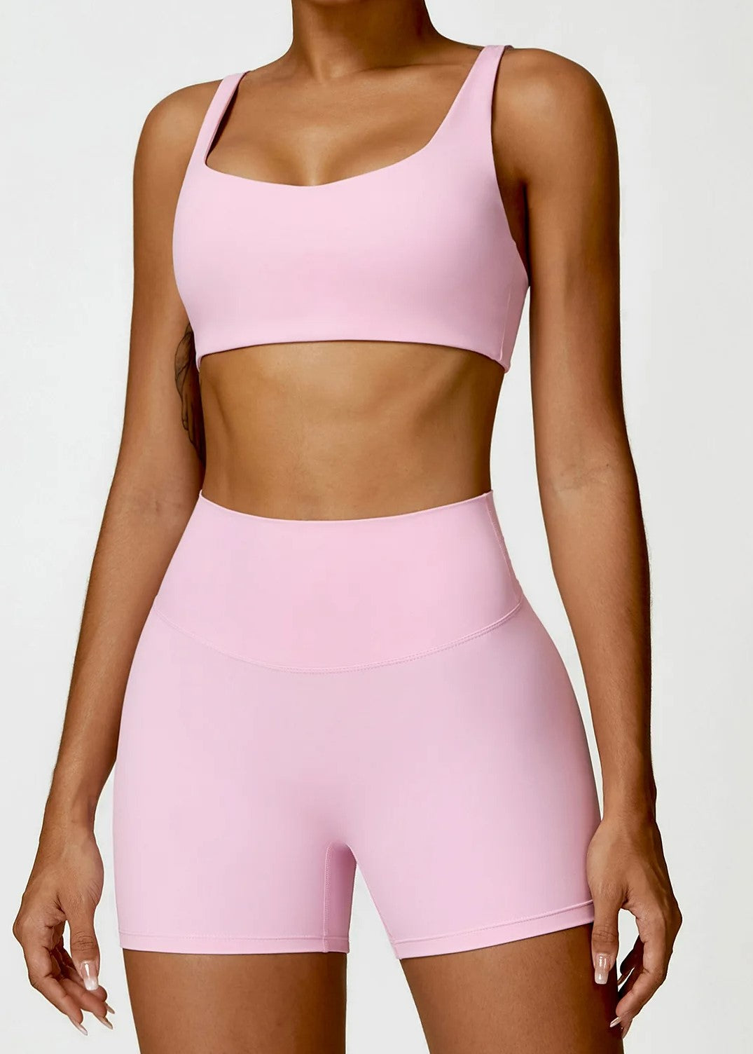 Pink Sports Bra Frontside#color_baby-pink