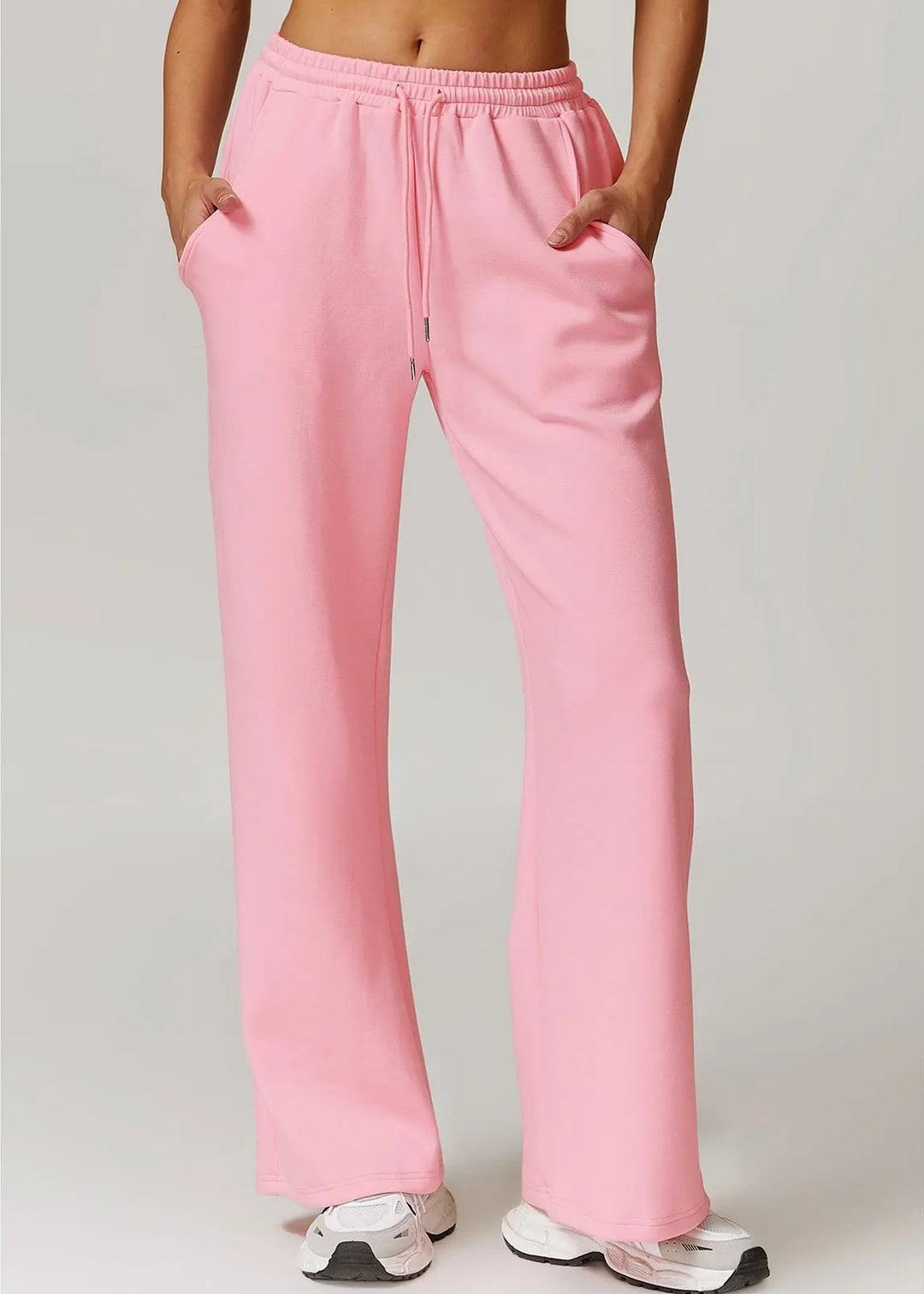 Pink Flared Joggers Frontside#color_pink