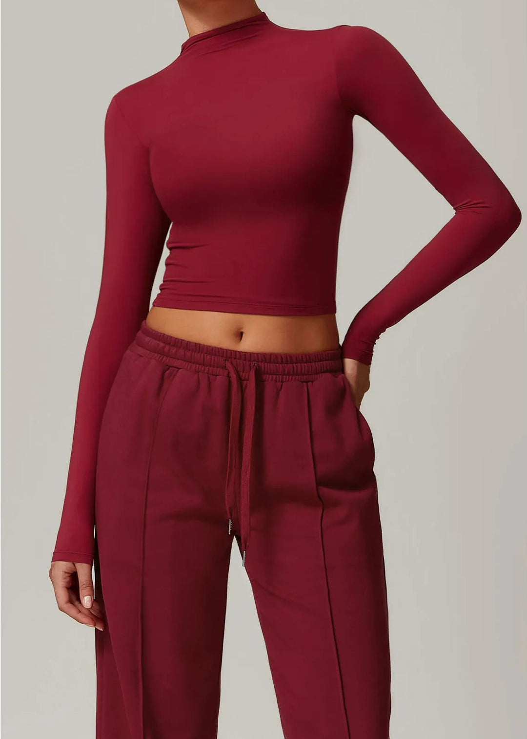 Red Turtleneck Frontside#color_burgundy