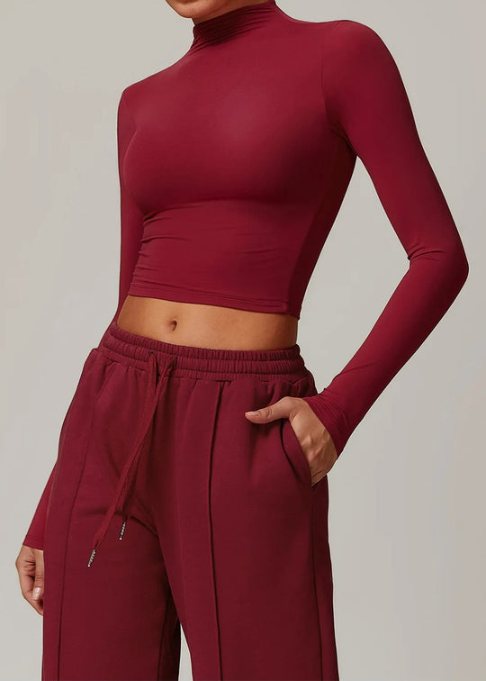 Red Turtleneck Frontside#color_burgundy