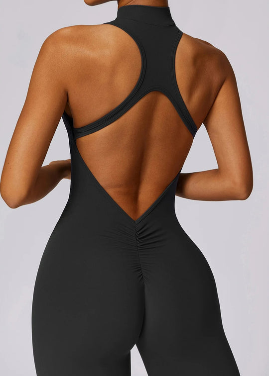 Black Jumpsuit Backside#color_black