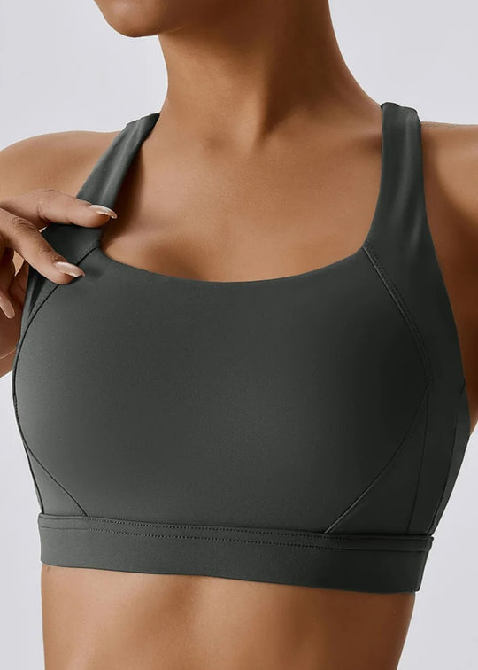 Gray Sports Bra Frontside#color_graphite