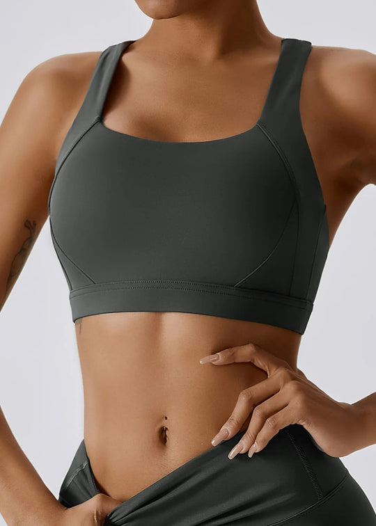 Gray Sports Bra Frontside#color_graphite