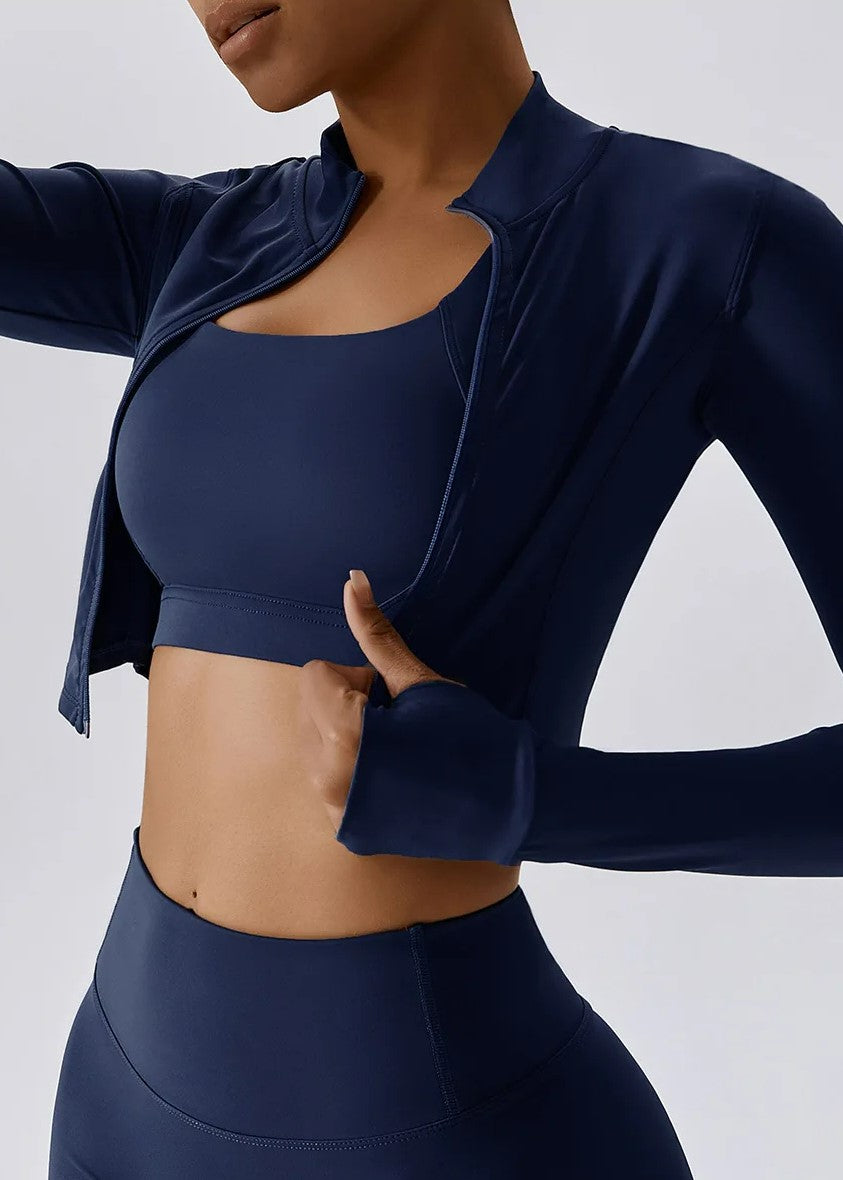 Blue Sports Bra Frontside#color_navy