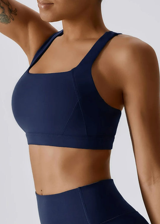 Blue Sports Bra Frontside#color_navy