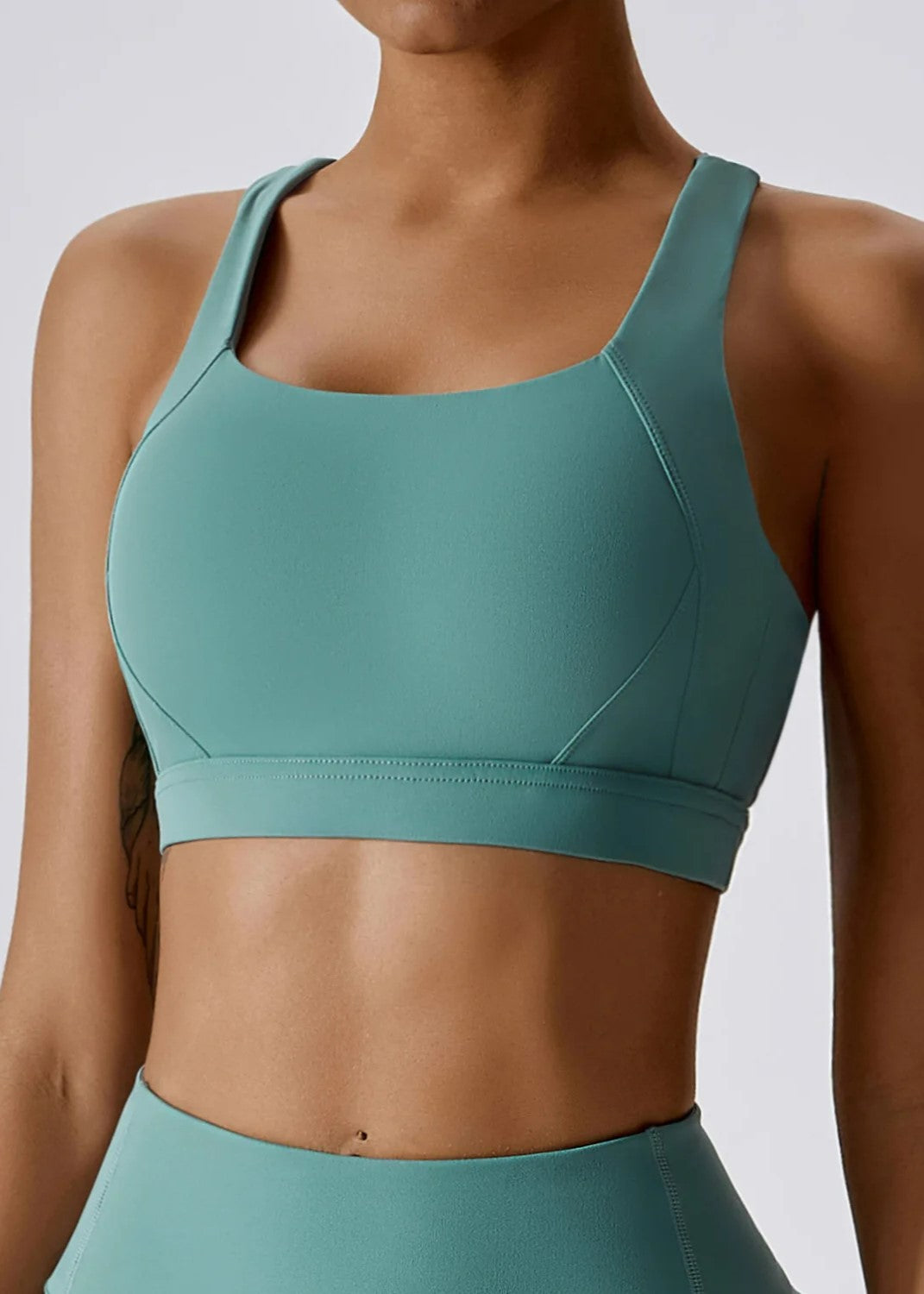 Teal Sports Bra Frontside#color_teal