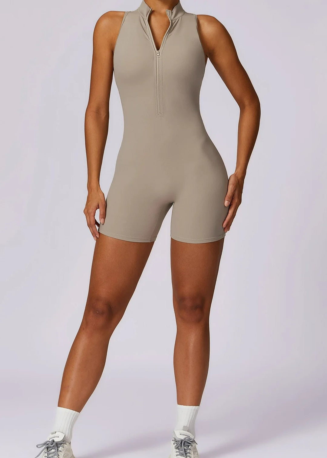 Beige Romper Frontside#color_sand