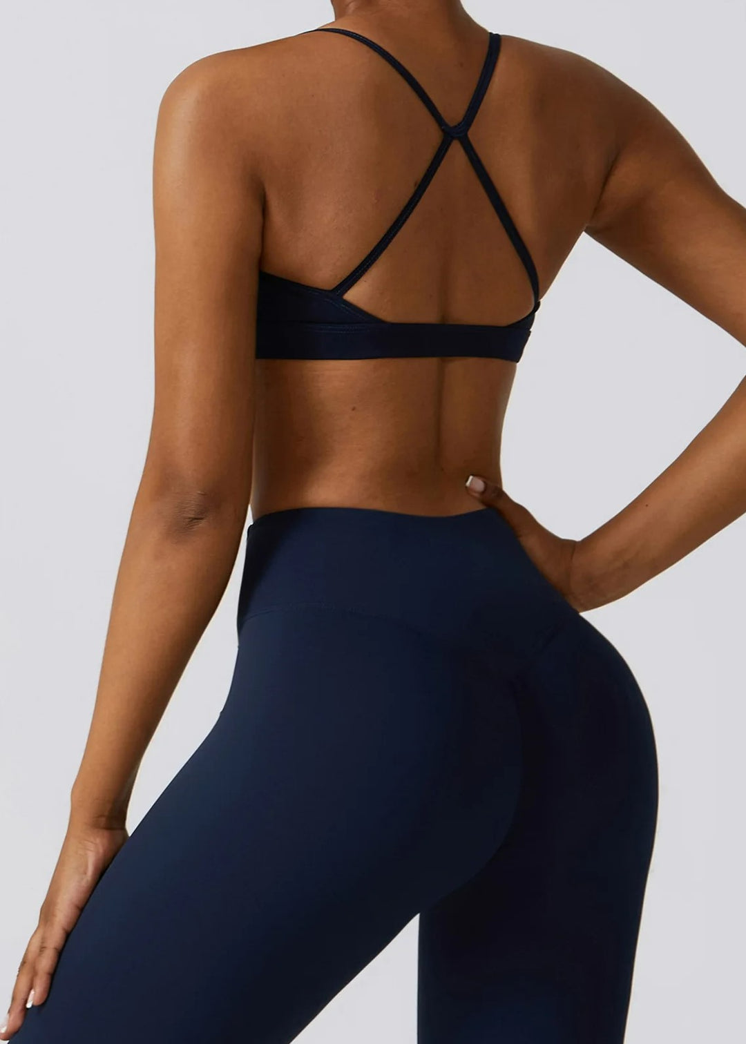 Blue Sports Bra Backside#color_navy