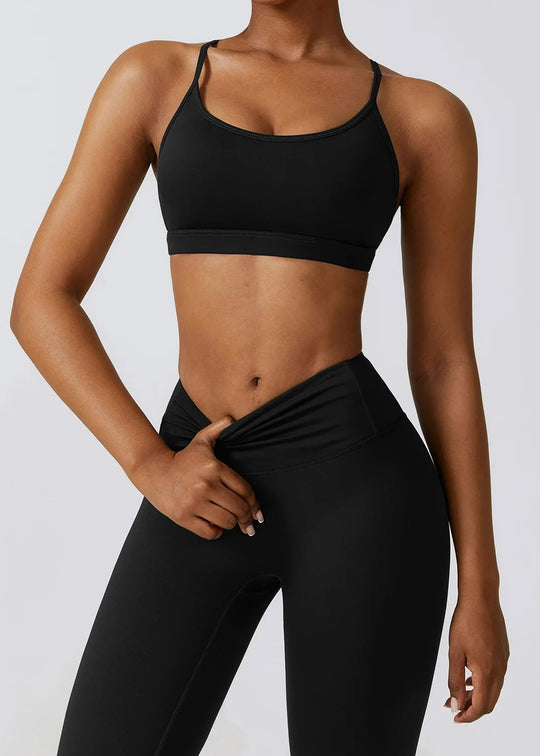 Black Sports Bra Frontside#color_black