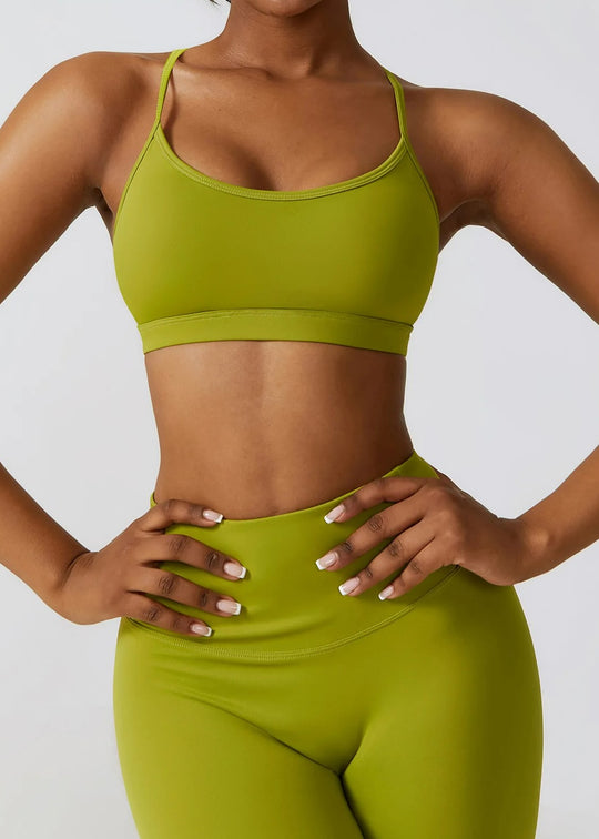 Green Sports Bra Frontside#color_matcha-green