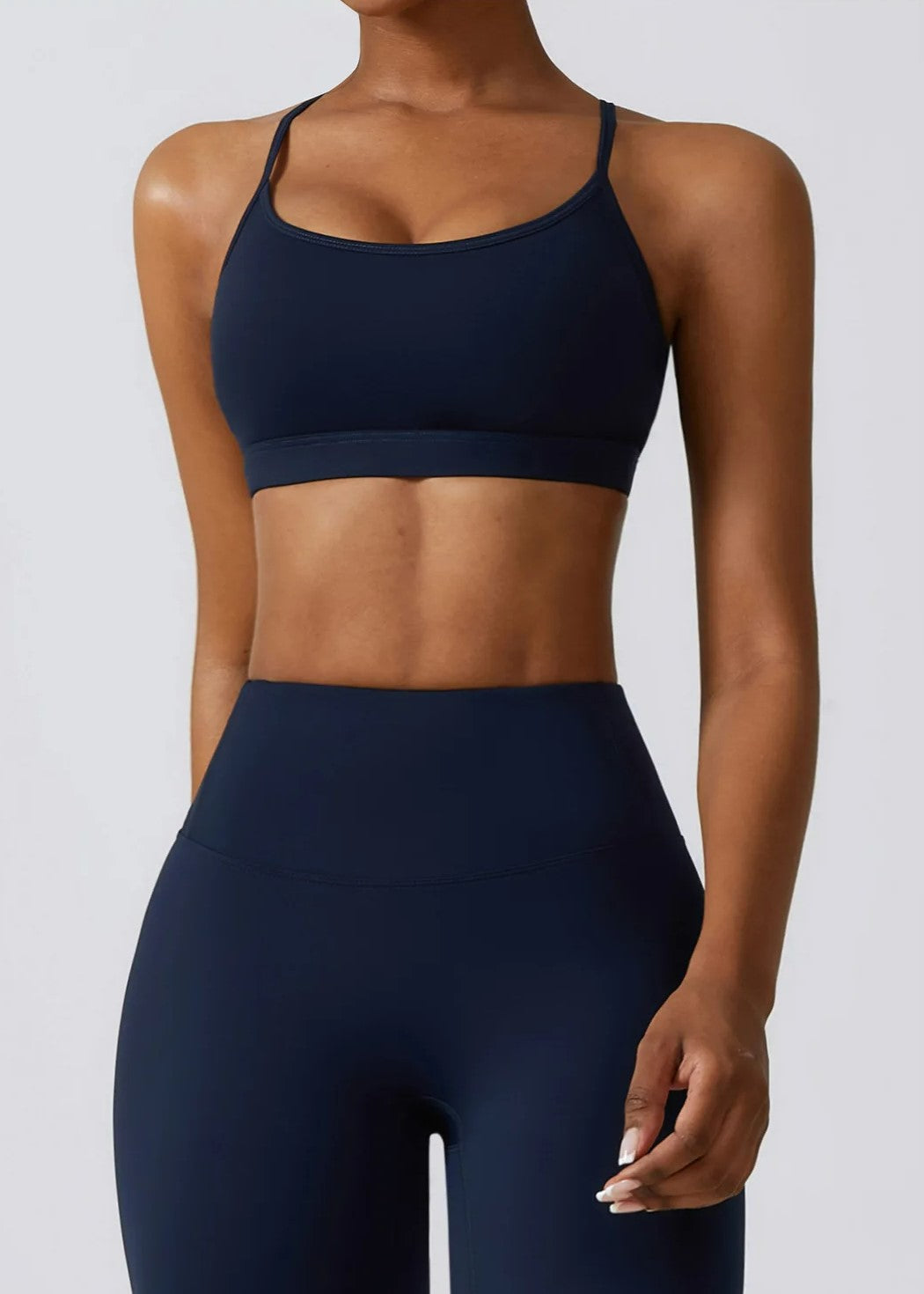 Blue Sports Bra Frontside#color_navy