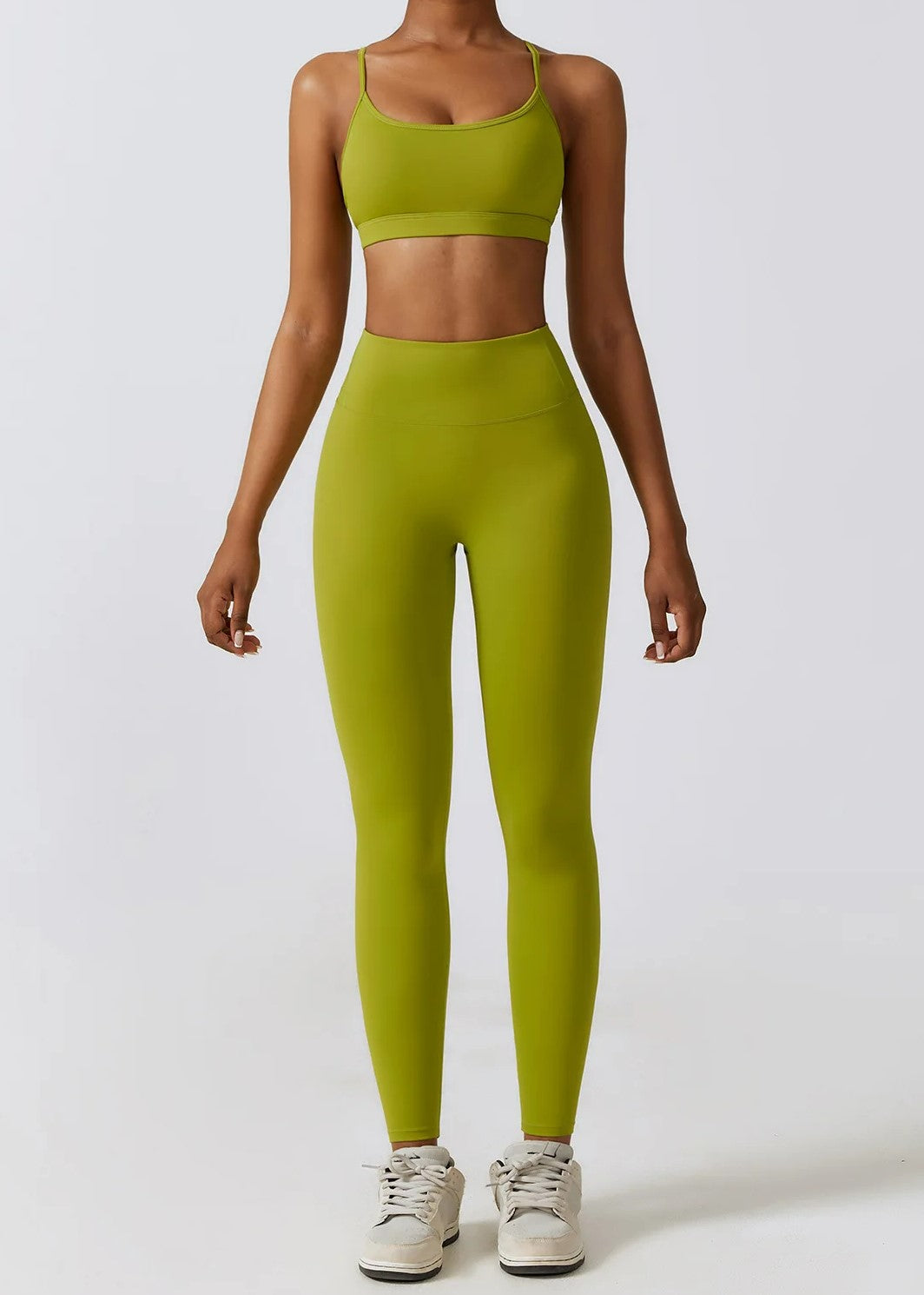 Green Sports Bra Frontside#color_matcha-green