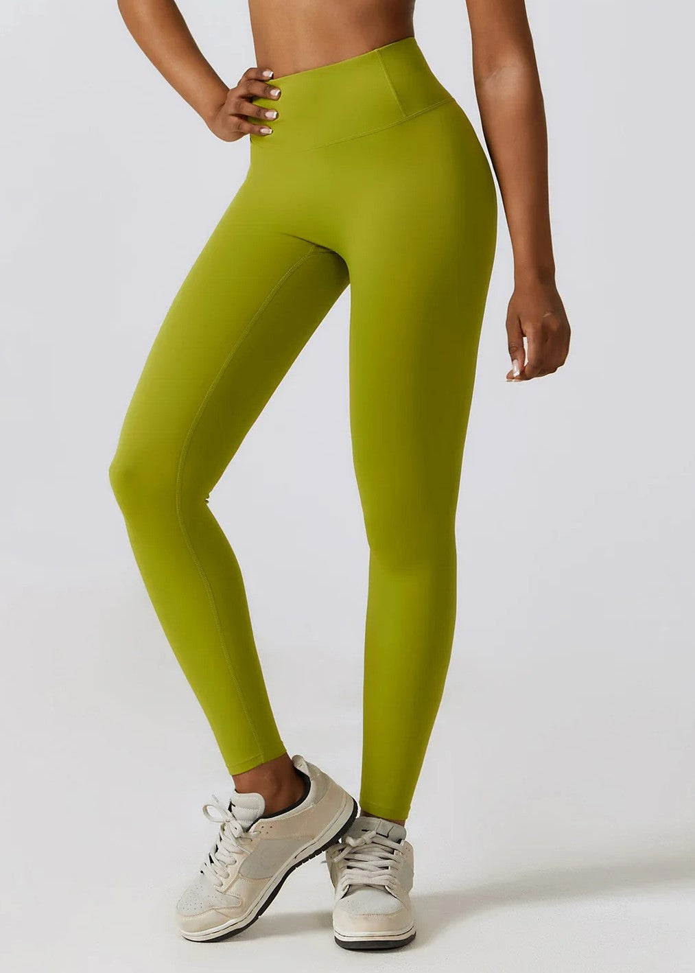 Green Leggings Frontside#color_matcha-green