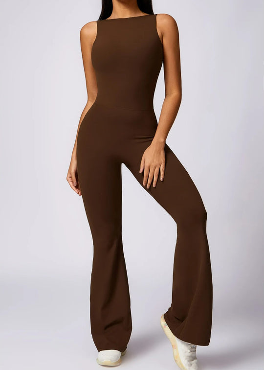 Brown Jumpsuit Frontside#color_chocolate