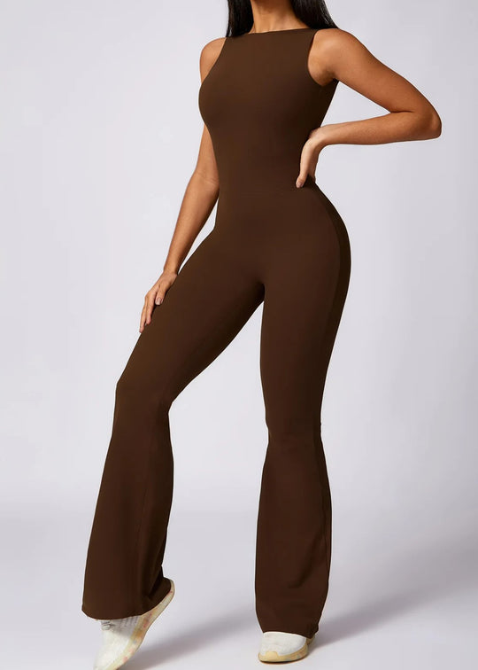 Brown Jumpsuit Frontside#color_chocolate