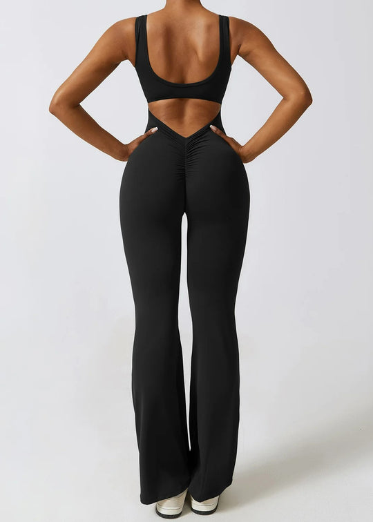 Black Jumpsuit Backside#color_black