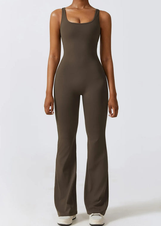 Brown Jumpsuit Frontside#color_coffee