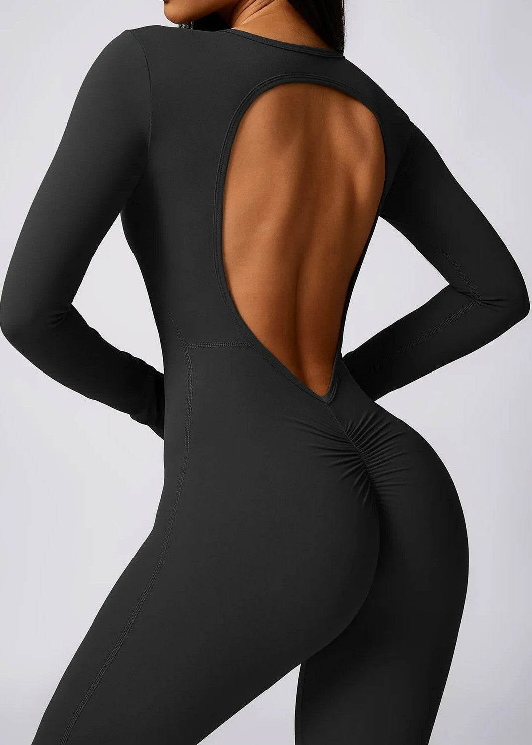 Black Jumpsuit Backside#color_black