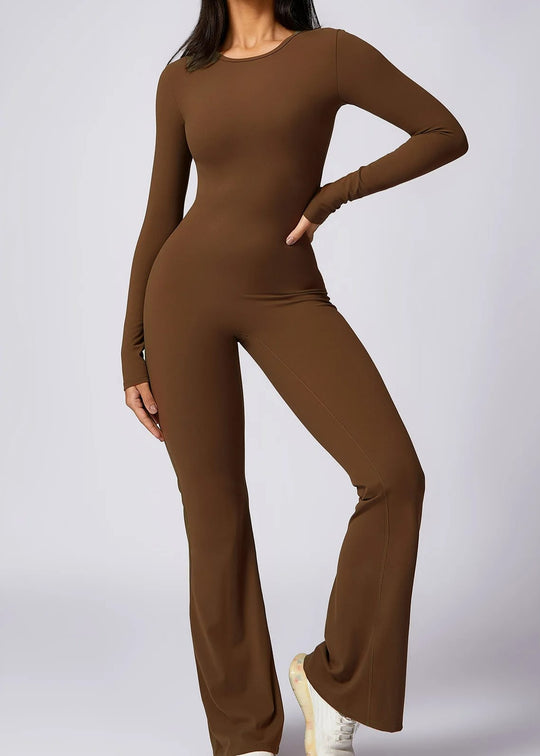 Brown Jumpsuit Frontside#color_coffee