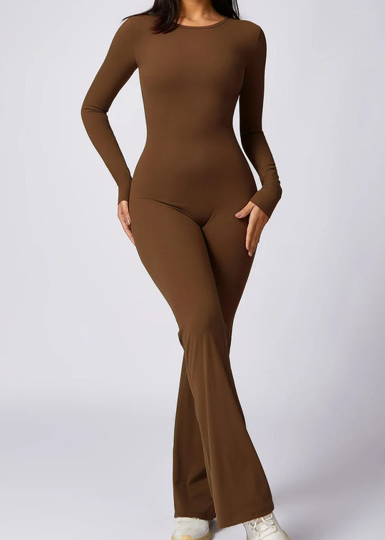 Brown Jumpsuit Frontside#color_coffee