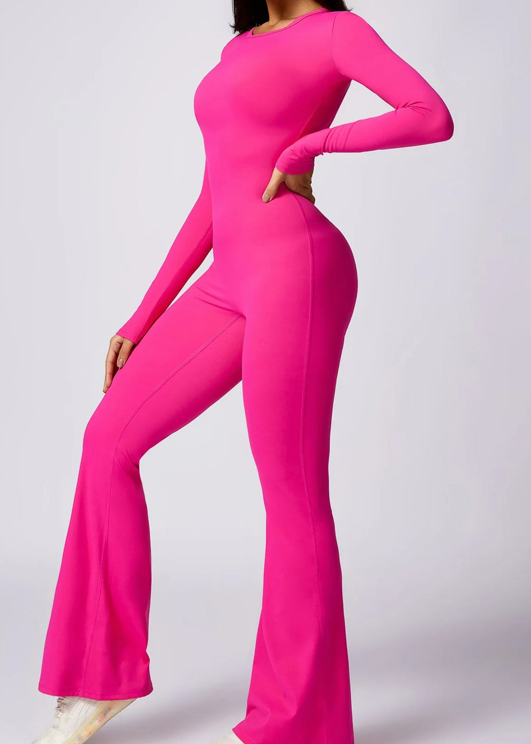 Pink Jumpsuit Sideview#color_pink